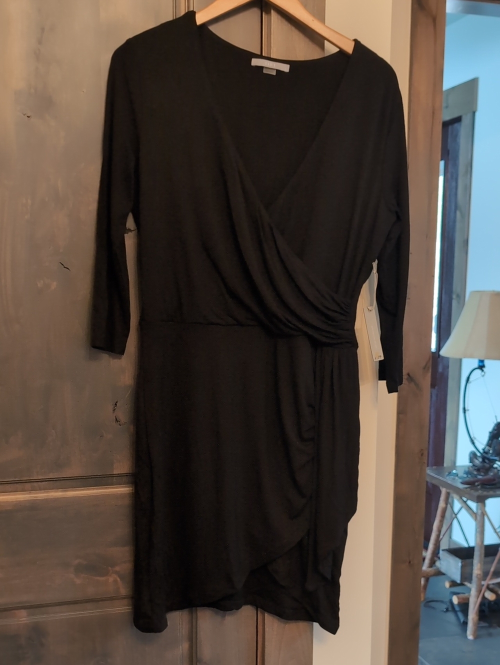 Tart Black Wrap-Front Women’s Dress L